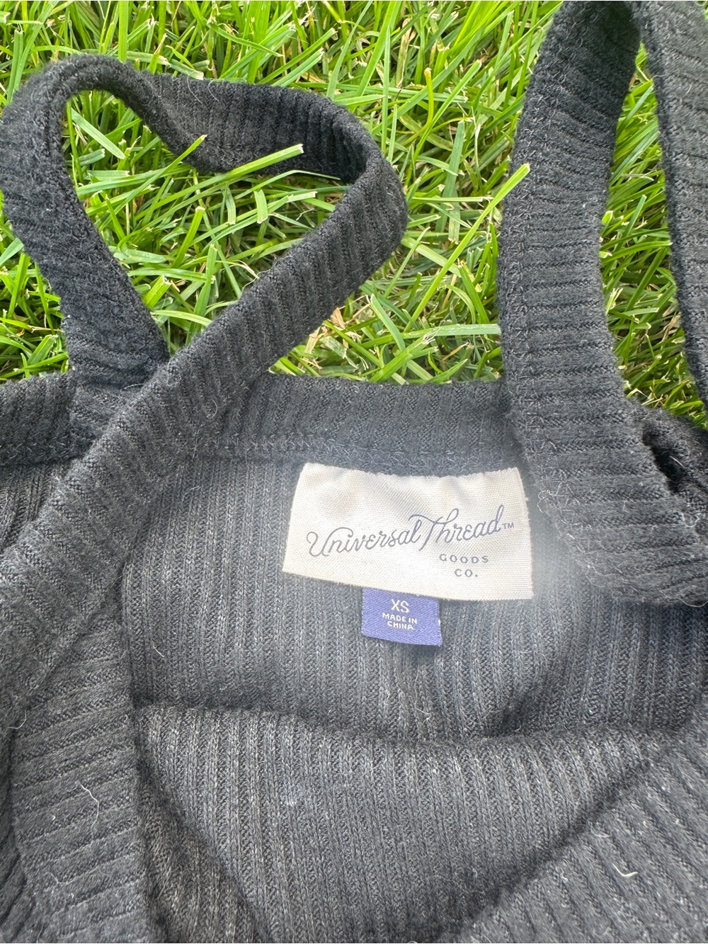Universal Thread Black Ribbed Tank Top - Picture 4 of 4